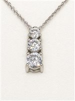 Collana Donna in Oro bianco Zircone Vidali Gioielli COOR-33-34